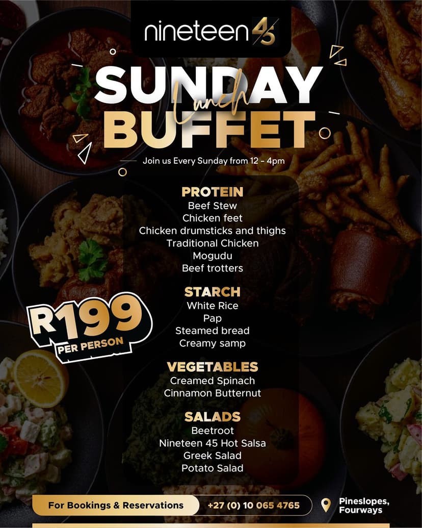 Sunday Buffet Lunch