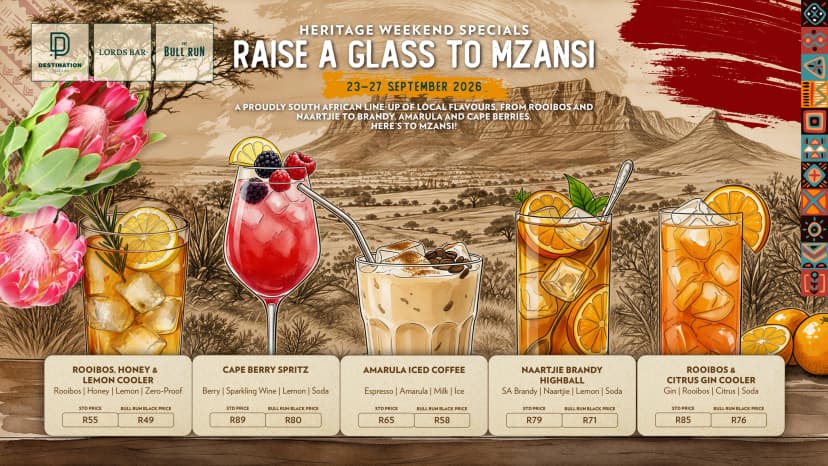 Raise a Glass to Mzansi – Heritage Weekend Specials