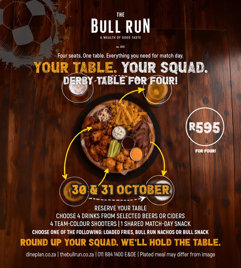 Derby Table for Four (30 & 31 Oct)