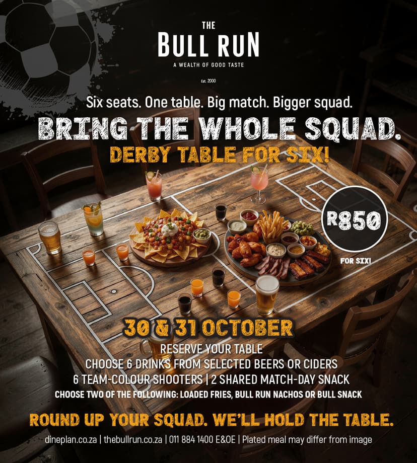 Derby Table for Six (30 & 31 Oct)